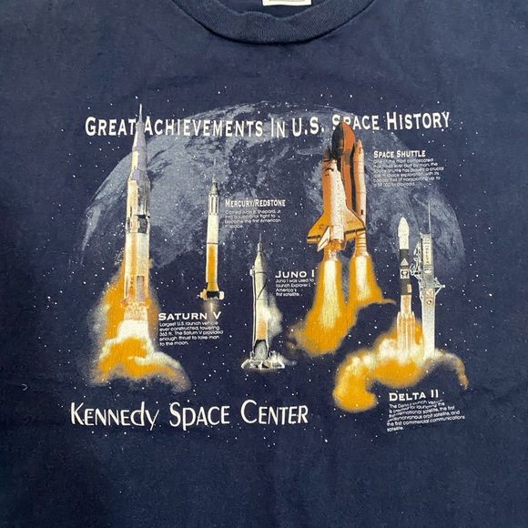 Kennedy Space Center Rockets T-Shirt Navy Blue Size XL - Picture 3 of 5